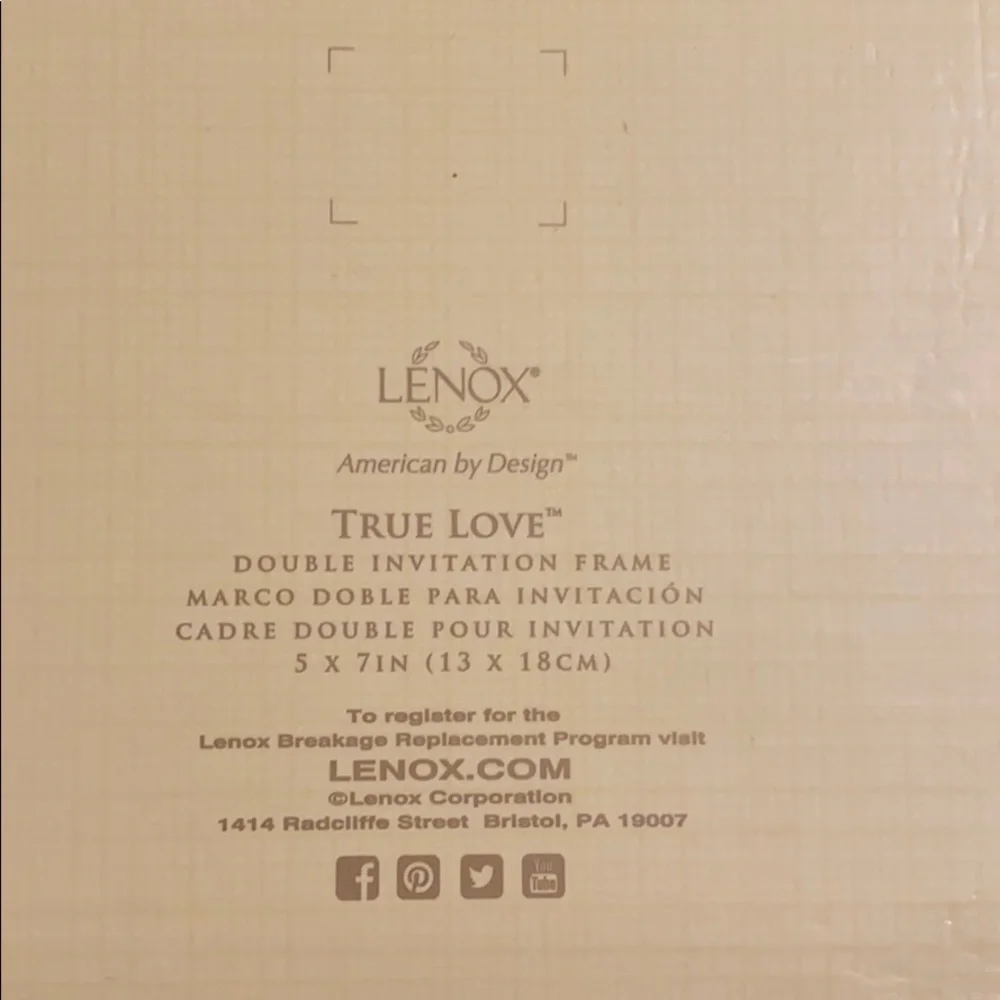 Lenox True Love Picture frame